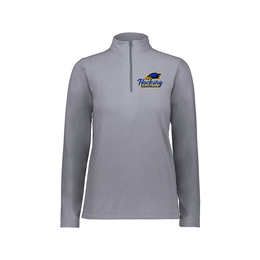 [6864.059.XS-LOGO1] Ladies MicroFleece 1/4 Zip Pullover (Female Adult XS, Gray, Logo 1)