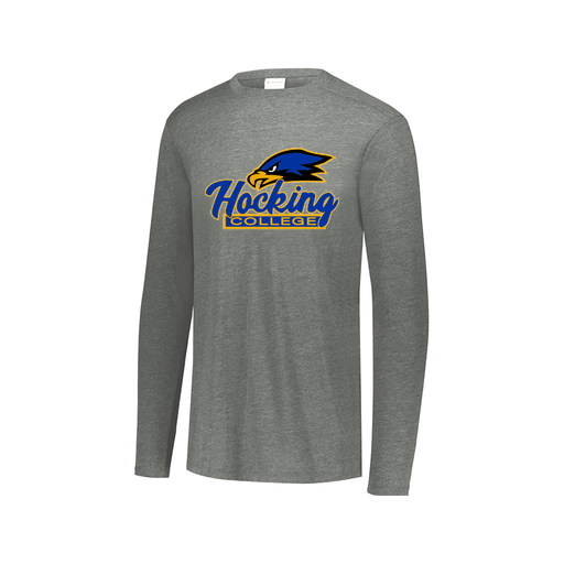 [FTLCUBGY-AXS-LOGO1] Decker Men's Tri-Blend T-Shirt - Long Sleeve (Adult XS, Gray, Logo 1)