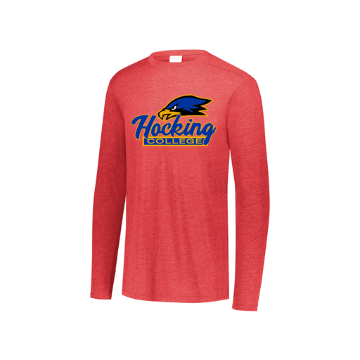 [FTLCUBRD-YS-LOGO1] Decker Youth Tri-Blend T-Shirt - Long Sleeve (Youth S, Red, Logo 1)